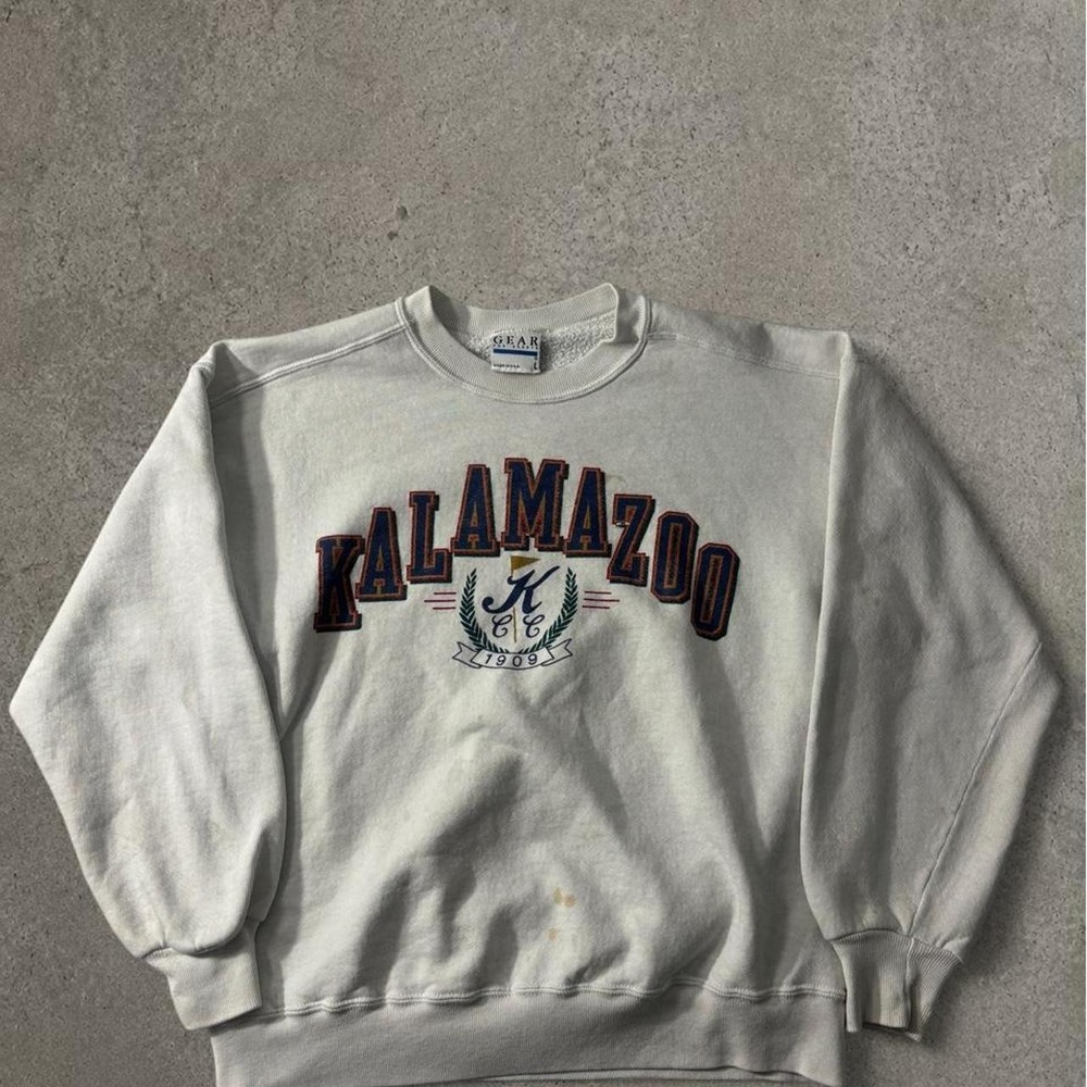 vintage 90s kalamzoo collegewear pullover